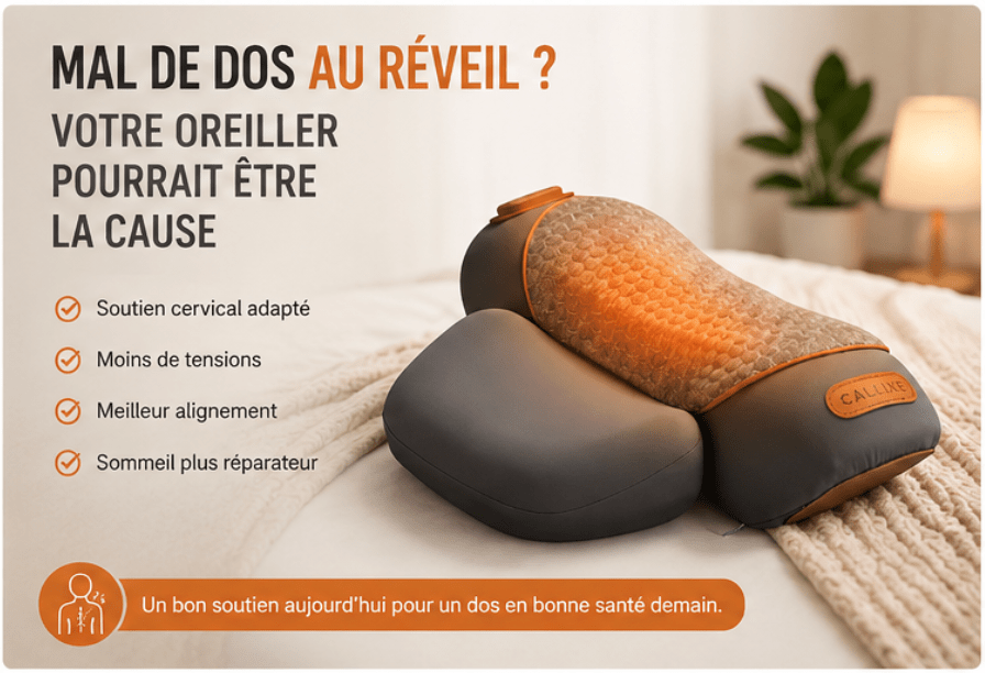 Mal de dos au réveil : pourquoi votre oreiller pourrait être responsable - Kinéa